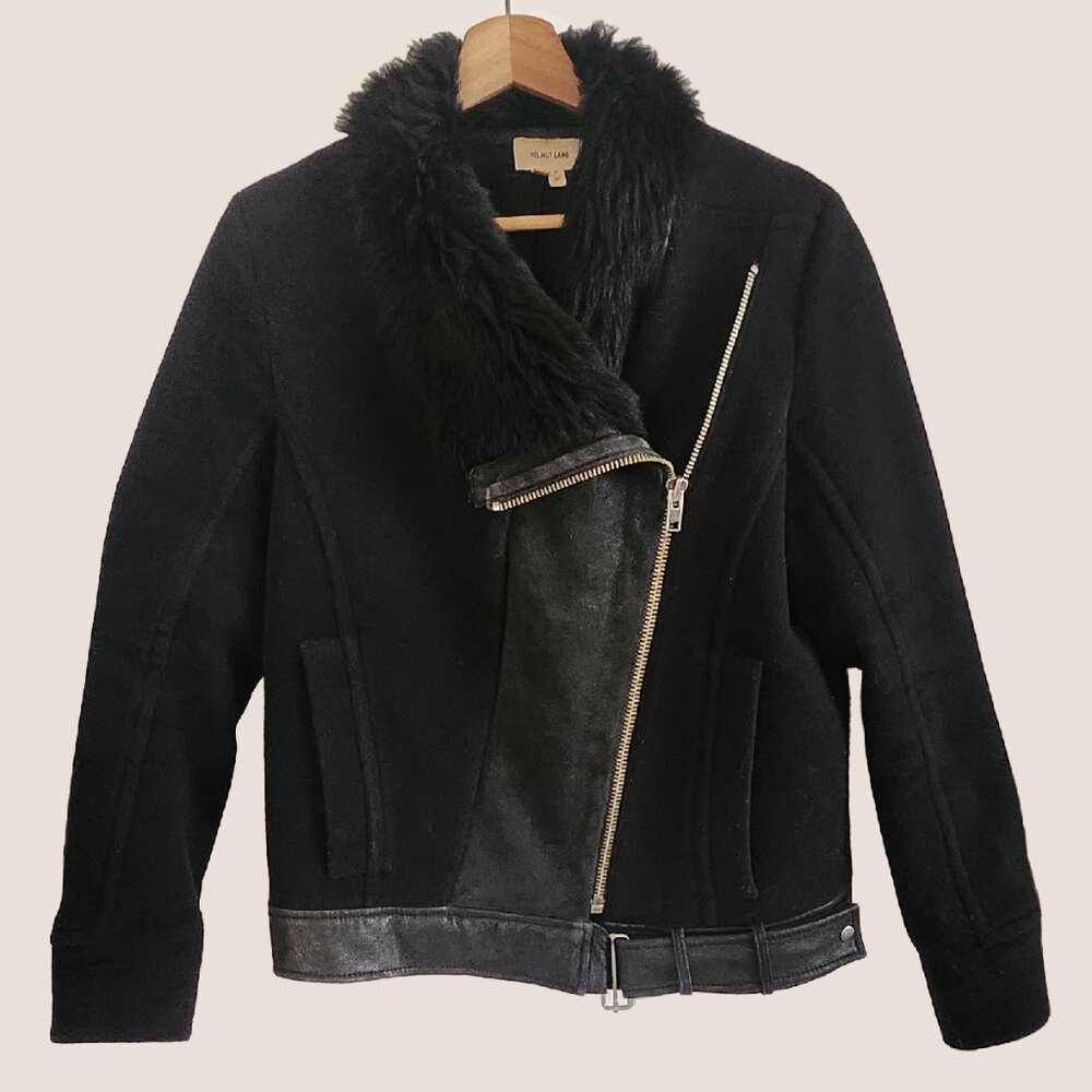 Helmut Lang Wool Lamb Shearling Jacket